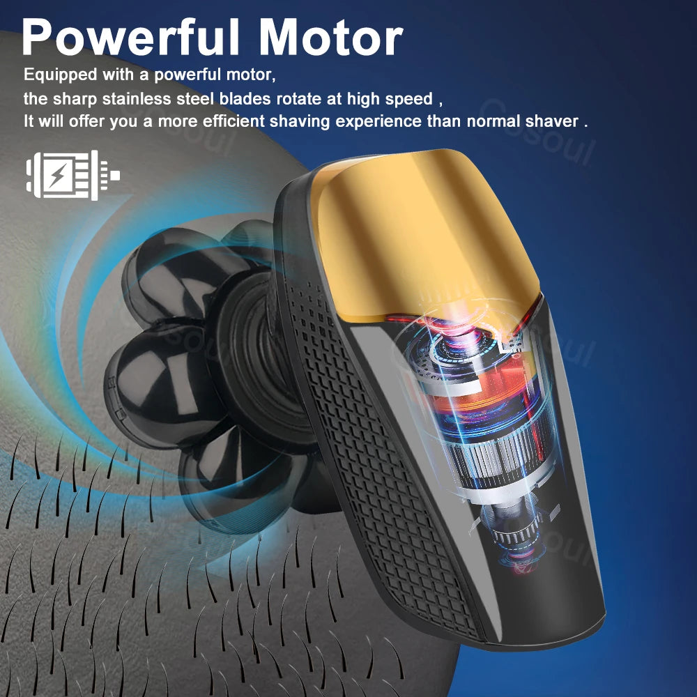 Men's Electric Bald Head & Beard Shaver